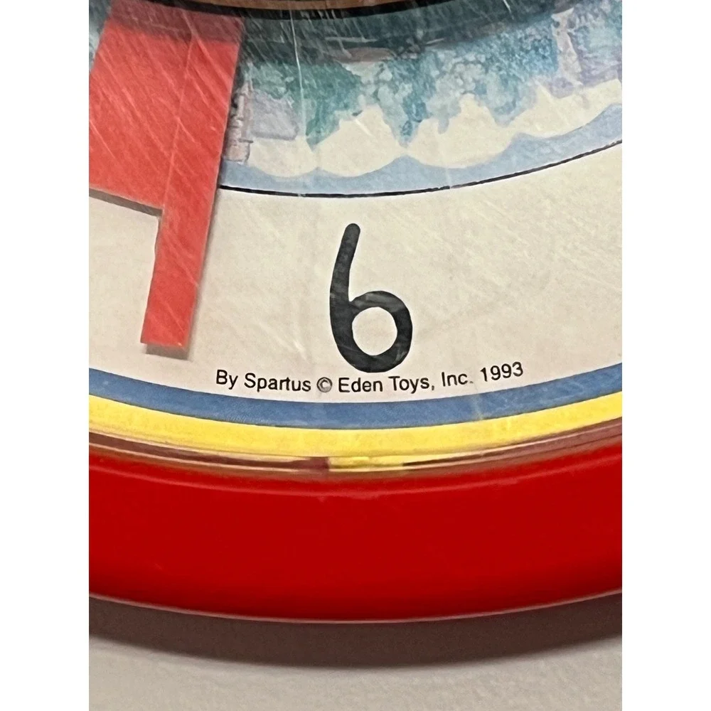 Vintage 1993 Spartus Paddington Bear Wall Clock Red 4575-41 Eden Toy train